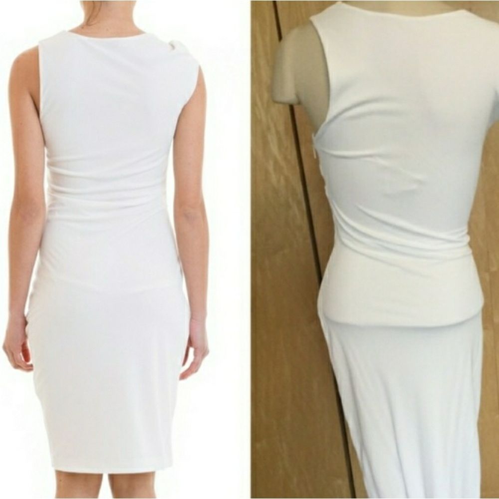 Roberto Cavalli viscose jersey white draped Dress - Picture 4 of 7